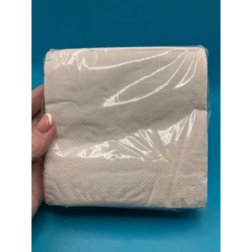 Tommy Bahama Cocktail Napkins OS Cream Pineapple Sketch 40 Count 3-Ply